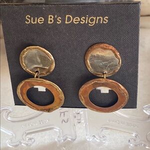 Gold and Silver Circle Earrings